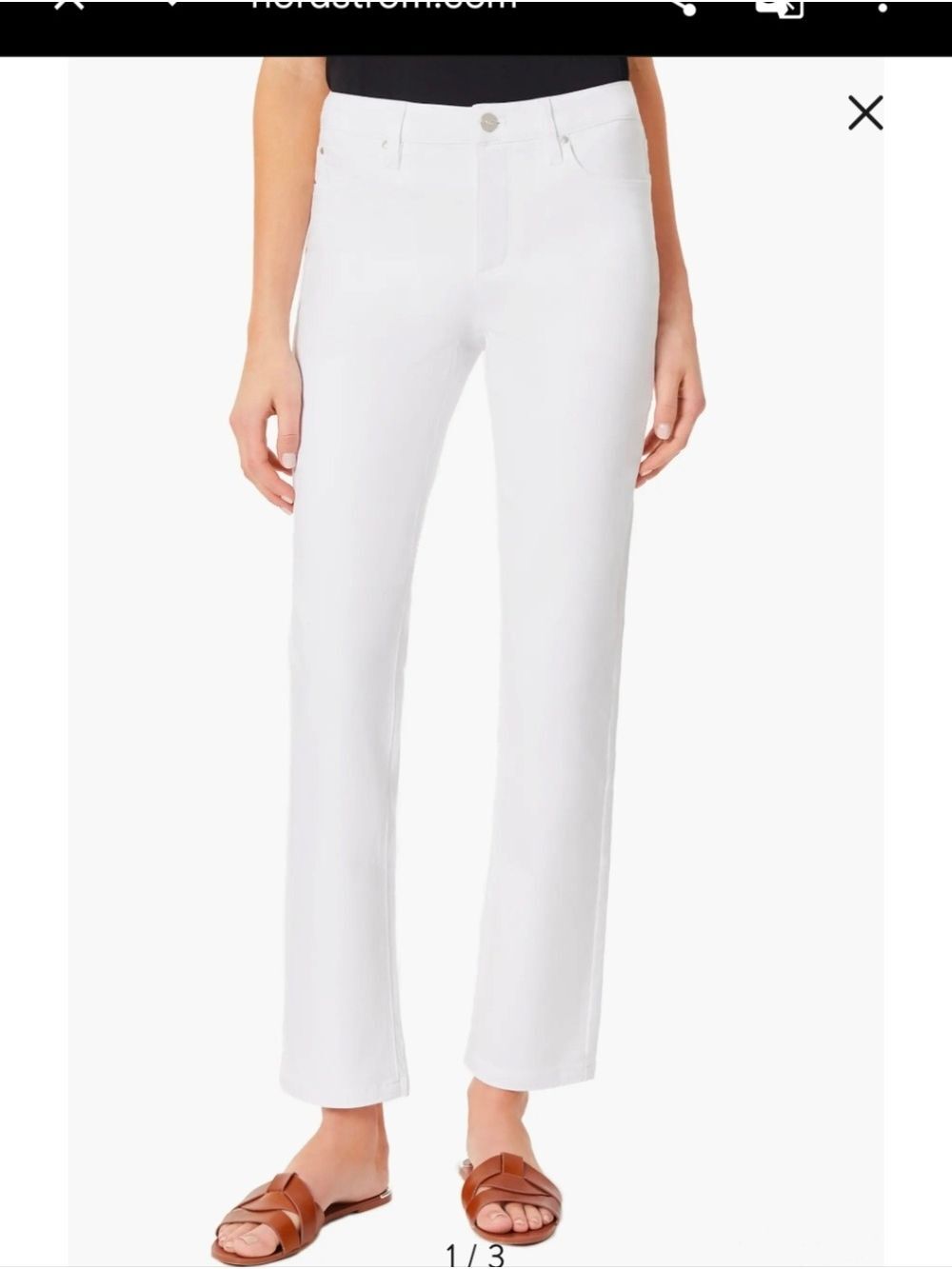 NWOT Jones New York Lexington White Straight Leg Denim Jeans Size 12P